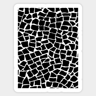 British Mosaic Black and White Sticker